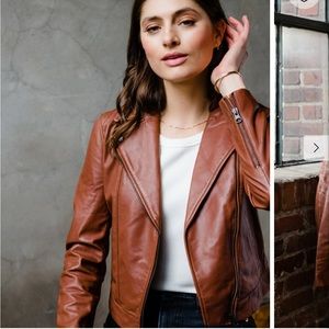 Able Maha Leather Jacket in “Whiskey”